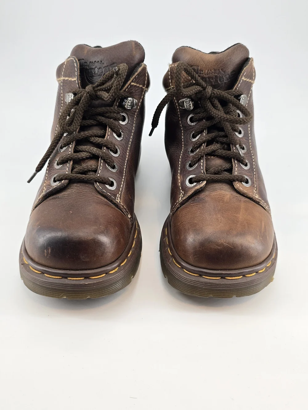 Y2k Dr. Martens Brown Boots Docs 7 Uk, 8 US Mens, 9 US Womens Vintage